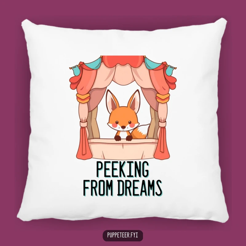 Funny Fox Puppet Pillow, Cozy and Hilarious Gift for Theater Lovers