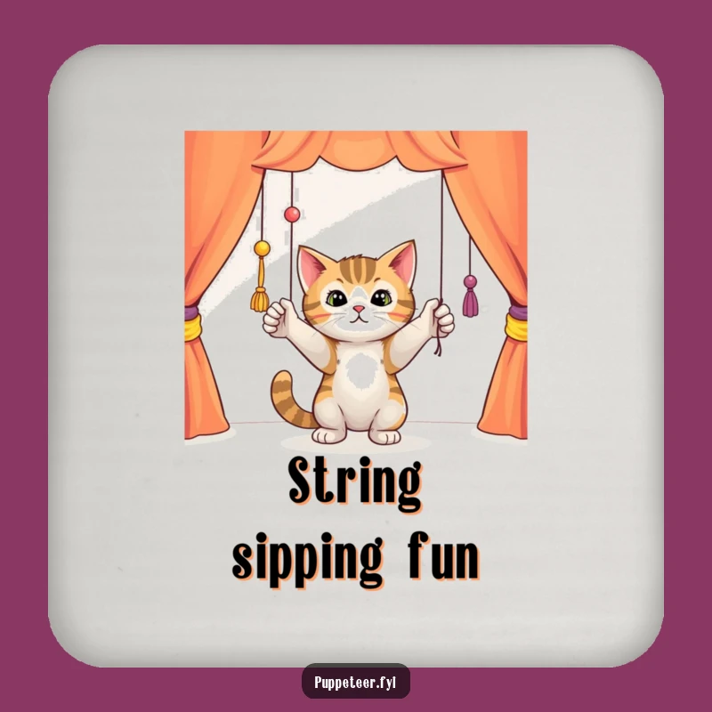 Funny Cat Puppet Coasters, Hilarious Gift for Tables and Cat Homes